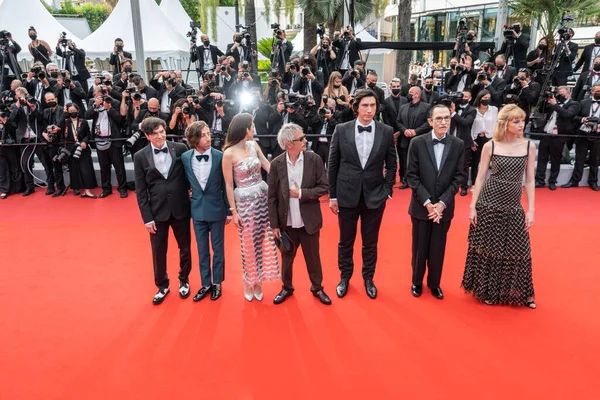 Cannes France Juillet 2021 Xole Simon Helberg Marion Cotillard Réalisateur — Photo