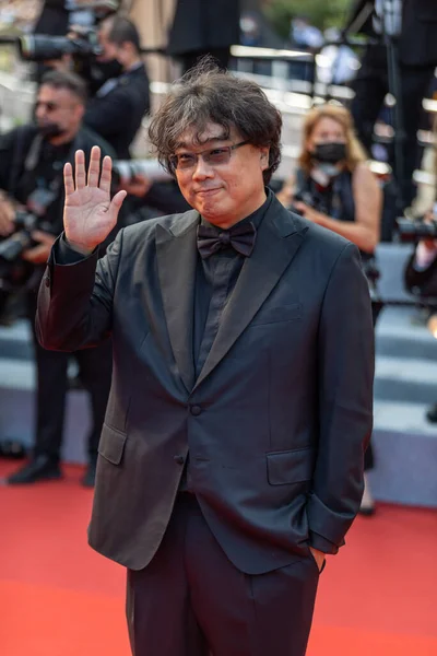 Cannes France July 2021 Director 봉준호 제74 영화제 Annette 개막식에 스톡 사진