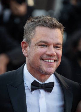 CANNES, FRANCE - 08 Temmuz 2021: ABD 'li aktör Matt Damon, Cannes' da düzenlenen Cannes Film Festivali 'nin 74.