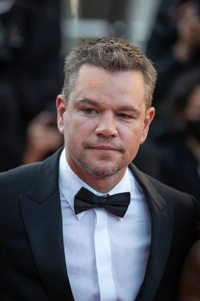 Cannes Francia Julio 2021 Actor Estadounidense Matt Damon Posa Cuando — Foto de Stock