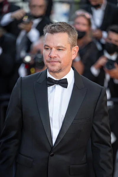 Cannes França Julho 2021 Ator Norte Americano Matt Damon Apresenta — Fotografia de Stock