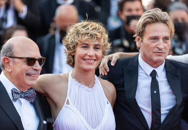 Cannes Frankrijk Juli 2021 Cecile France Benoit Magimel Wonen Voorstelling — Stockfoto