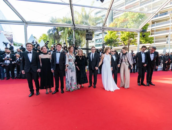 Cannes Frankrike Juli 2021 Lou Lampros Oscar Morgan Melissa George — Stockfoto