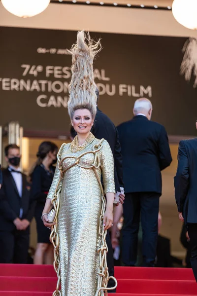Cannes Francie Července 2021 Ruská Podnikatelka Televizní Moderátorka Elena Lenina — Stock fotografie