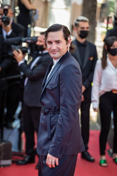Cannes Francie Července 2021 Francouzský Herec Nicolas Maury Přichází Projekci — Stock fotografie