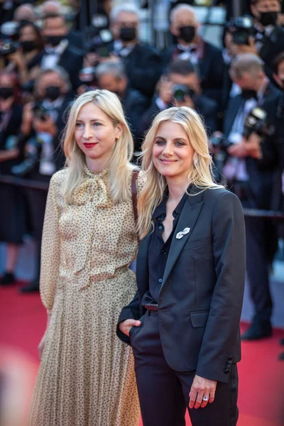 Cannes France Juillet 2021 Jessica Hausner Melanie Laurent Arrivent Pour — Photo