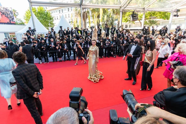 Cannes France July 2021 Russian Businesswoman Presenter Elena Lenina Arrives — Stock Photo, Image