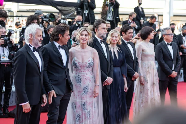 Cannes Frankreich Juli 2021 Elena Lietti Riccardo Scamarcio Alba Rohrwacher — Stockfoto