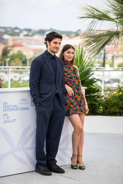 Cannes France Липня 2021 Laetitia Casta Louis Garrel Беруть Участь — стокове фото