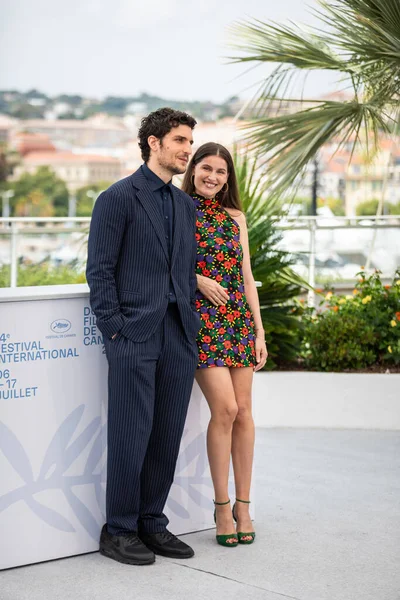 Cannes France Липня 2021 Laetitia Casta Louis Garrel Беруть Участь — стокове фото