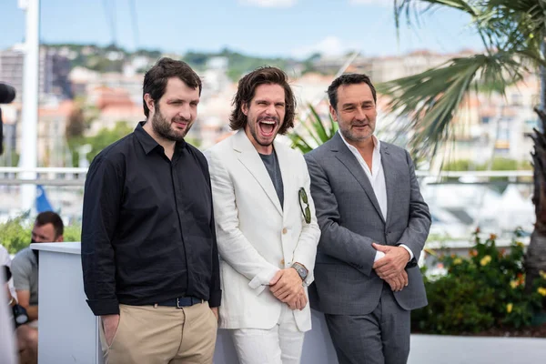 Cannes France Липня 2021 Жиль Лелуш Франсуа Цивільне Карім Леку — стокове фото