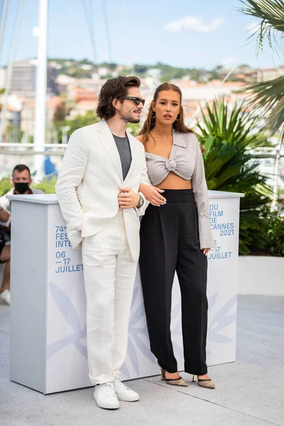 Cannes France July 2021 Franois Civil Adele Exarchopoulos Attend Bac — Stock Photo, Image