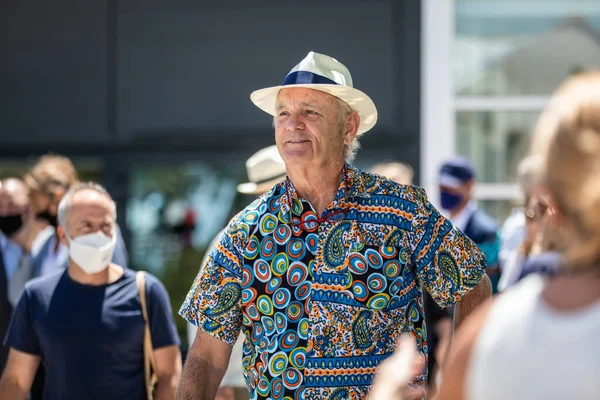 Cannes Frankrike Juli 2021 Bill Murray Deltar Fotokameran French Dispatch — Stockfoto