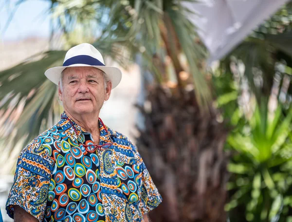 Cannes Frankrike Juli 2021 Bill Murray Deltar Fotokameran French Dispatch — Stockfoto