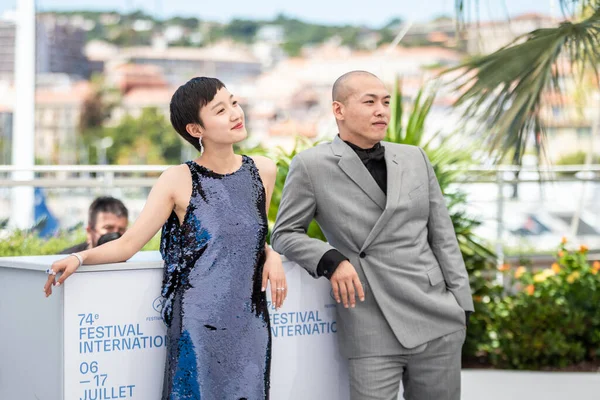 Cannes France July 2021 Miyii Huang Director Jiazuo Відвідують Фотоцентр — стокове фото