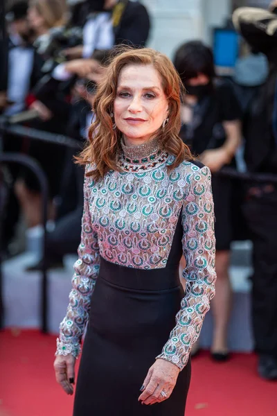 Cannes Frankreich Juli 2021 Isabelle Huppert Besucht Die Vorführung Von — Stockfoto