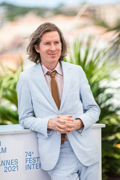 Cannes France July 2021 Wes Anderson Attends French Dispatch Photocall Stock Photo