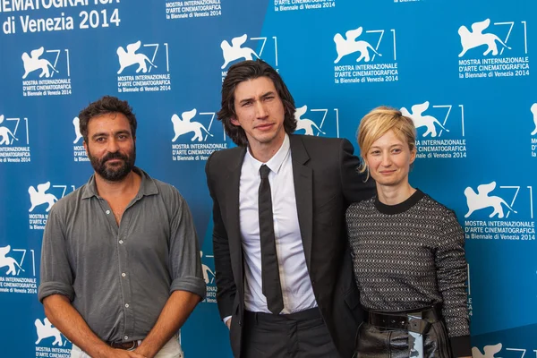 Saverio Costanzo, Adam Driver and Alba Rohrwacher — Stock Photo, Image