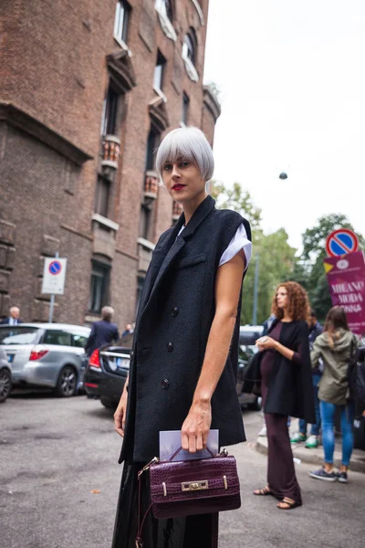 Guests - Milan Fashion Week Spring Summer 2015 — Stock Photo, Image