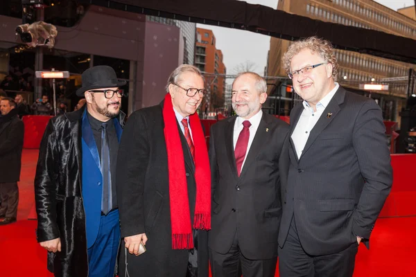 Krzysztof Zanussi, Piotr Gasowski and Dariusz Jablonski — Stock Photo, Image