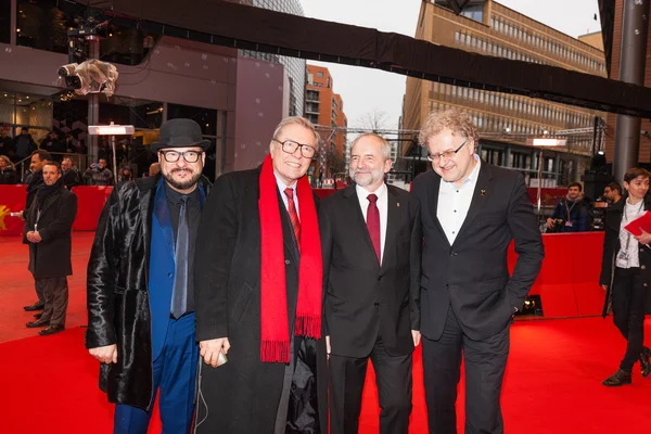 Krzysztof Zanussi, Piotr Gasowski e Dariusz Jablonski — Fotografia de Stock