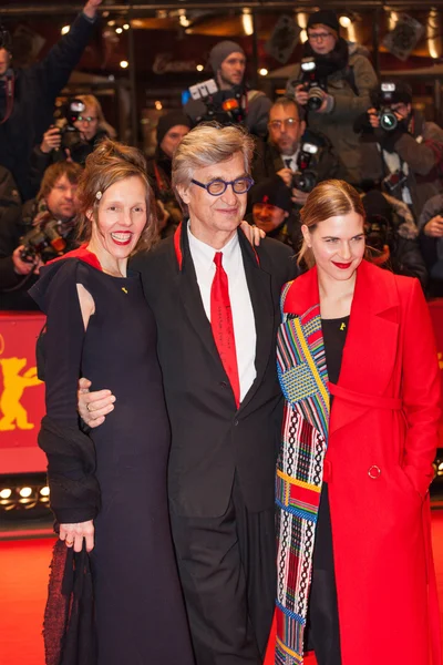 Laura Schmidt, réalisatrice Wim Wenders et sa femme Donata Wenders — Photo