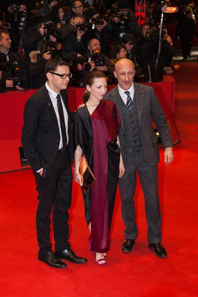 Oliver Hirschbiegel (R), Katharina Schuettler et Christian Friedel — Photo