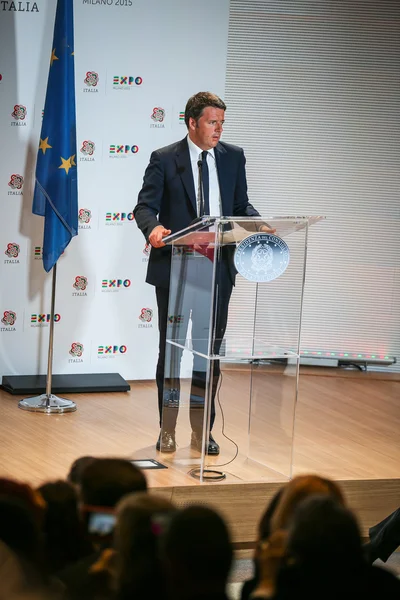 Matteo Renzi inaugura Expo 2015 — Foto Stock