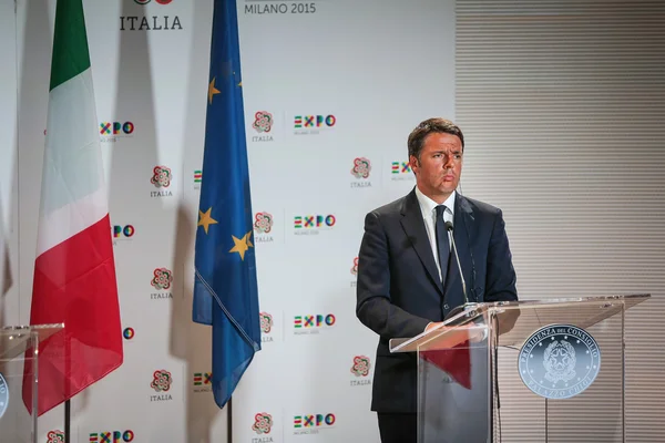 Matteo Renzi opening Expo 2015 — Stok Foto