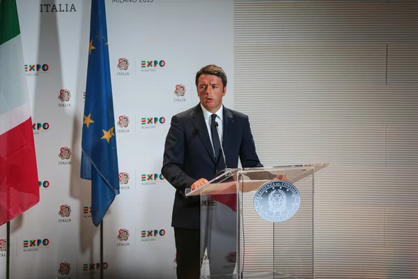 Matteo Renzi opening Expo 2015 — Stok Foto