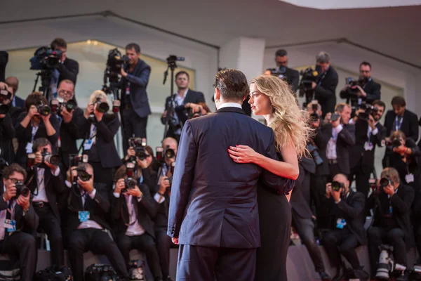 Johnny Depp, Amber Heard — Stock Photo, Image