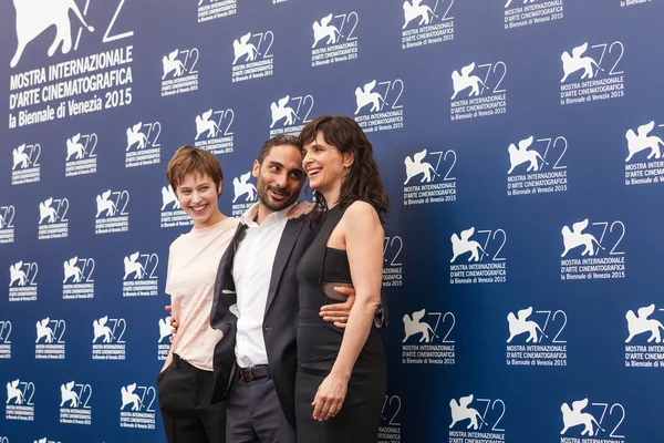 Lou de Laage, Juliette Binoche, Piero Messina — Stok fotoğraf