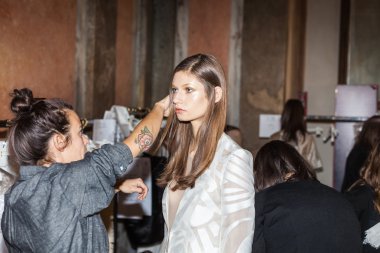 Backstage at the Genny show