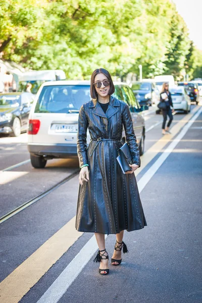 Guest on Fendi fashion show — Stock Photo, Image