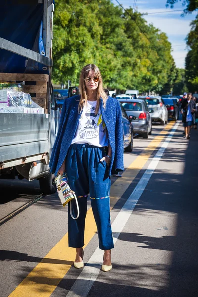 Guest on Fendi fashion show — Stock Photo, Image