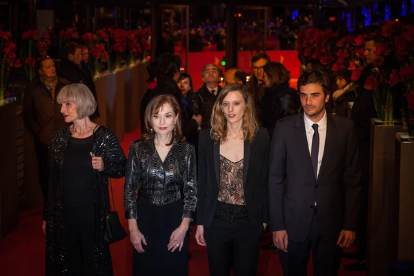 Edith Scob, Mia Hansen-kärlek, Roman Kolinka och Isabelle Huppert — Stockfoto