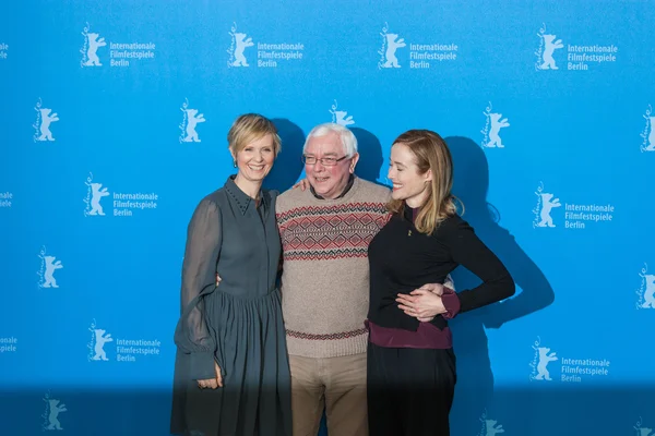 Actrice Cynthia Nixon, directeur Terence Davies en actrice Jennifer Ehle — Stockfoto