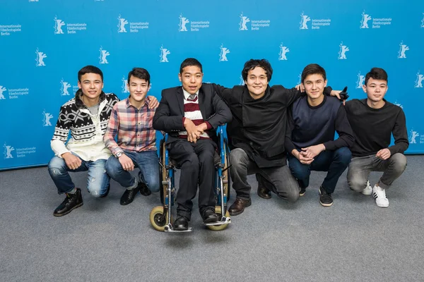 Madiyar Aripbay, Nurlybek Saktaganov, Kanagat Taskaraev, Emir Baigazin, Omar Adilov and Madiyar Nazarov — Stock Photo, Image