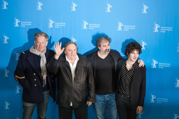 Gustave Kervern, Gerard Depardieu, Vincent Lacoste and Benoit Delepine — Stock Photo, Image