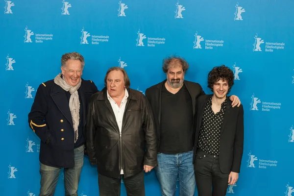 Gustave Kervern, Gerard Depardieu, Vincent Lacoste and Benoit Delepine — Stock Photo, Image