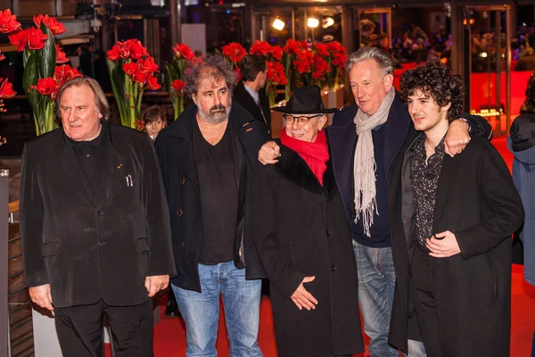 Gerard Depardieu, Gustave Kervern, Dieter Kosslick, Benoit Delepine ve Vincent Lacoste — Stok fotoğraf