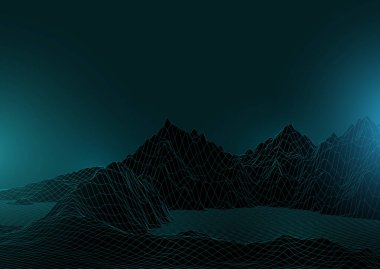 Kablo çerçeveli 3B biçim soyut arkaplan