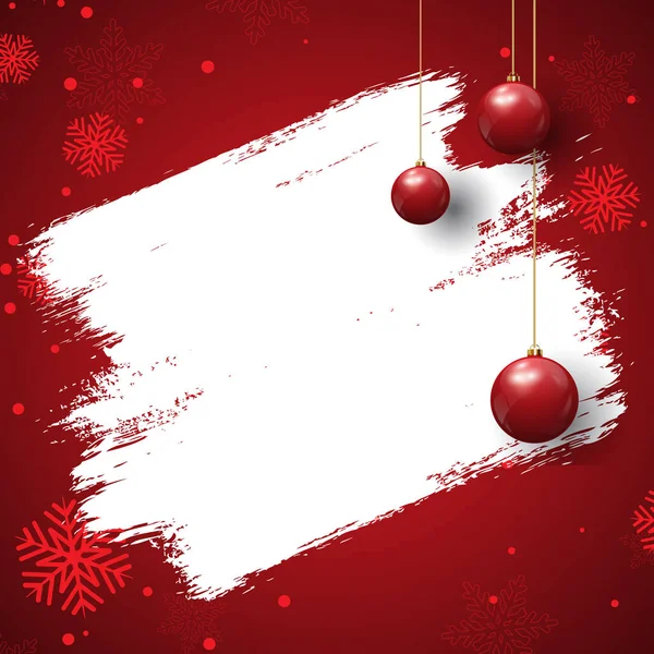 Grunge Stijl Kerst Achtergrond Met Kerstballen Sneeuwvlokken — Stockvector