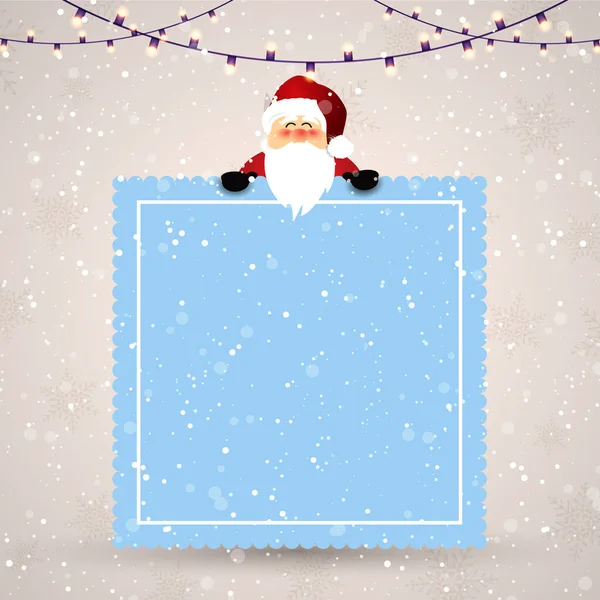 Christmas Background Cute Santa Design — Stock Vector
