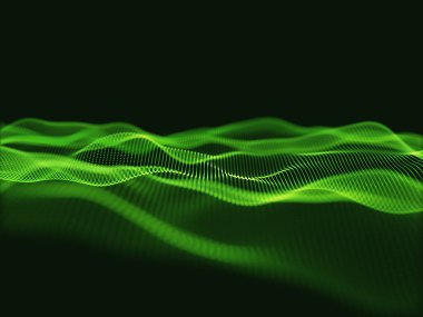 Akan parçacıklar ile bir tekno bilim arkaplanının 3 boyutlu canlandırması