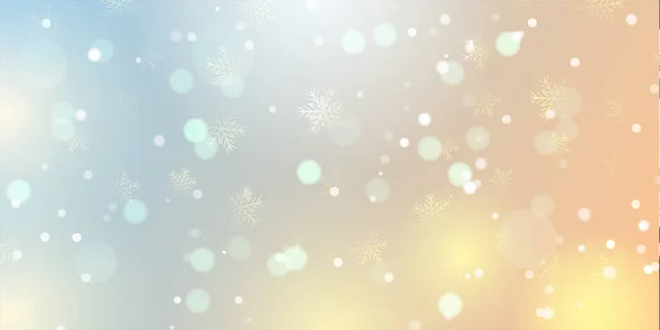 Jul Banner Med Elegant Snöflinga Design — Stock vektor