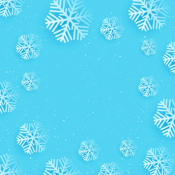 Weihnachten Hintergrund Mit Schneeflocken Design — Stockvektor