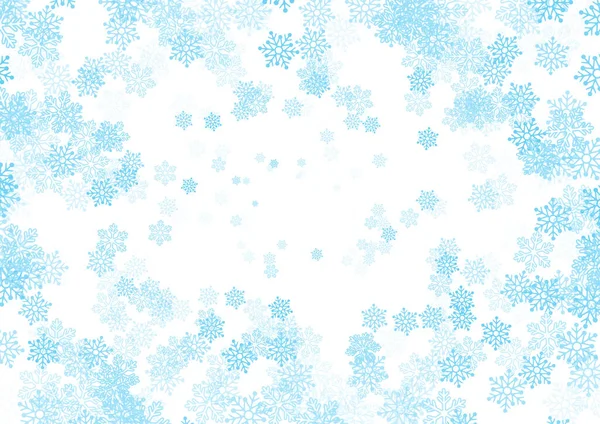 Fondo Decorativo Navidad Con Diseño Borde Copo Nieve — Vector de stock