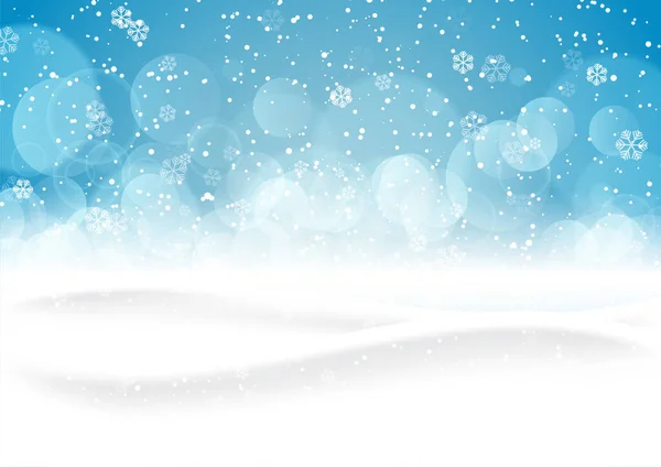 Christmas Background Snowy Landscape — Stock Vector