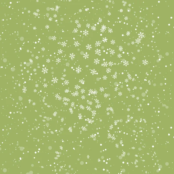 Christmas Snowflakes Pale Green Background — Stock Vector